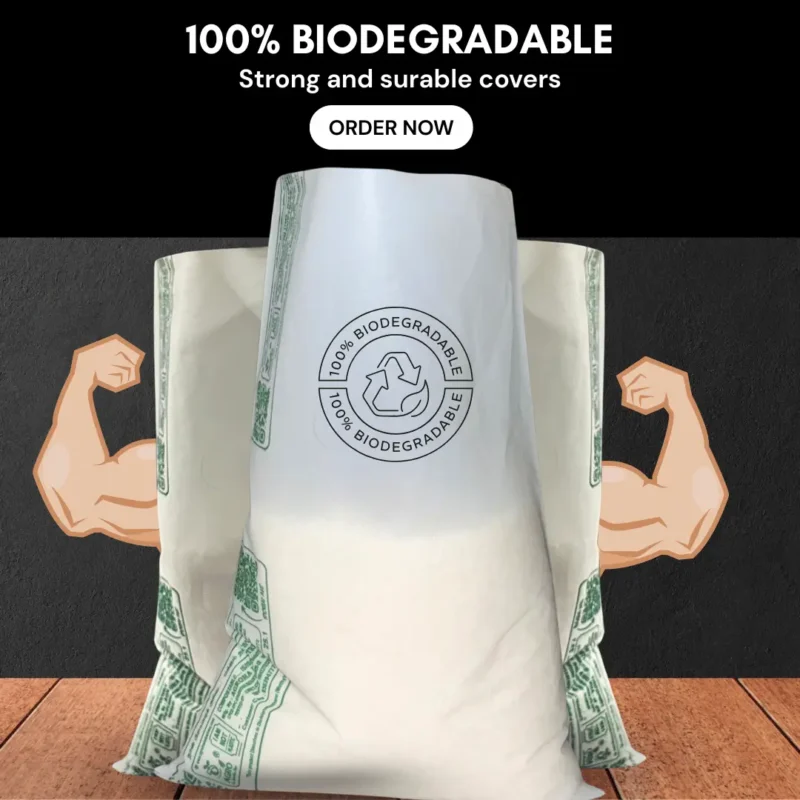 bio degradable cover Biodegradable Sambar Cover 4x6 - Milky White Corn Starch Food Packaging by Weorex Packing