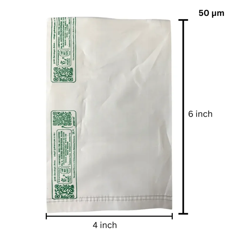 smabar cover 4 * 6 Biodegradable Sambar Cover 4x6 - Milky White Corn Starch Food Packaging by Weorex Packing