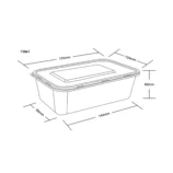 750 ml rectangle container