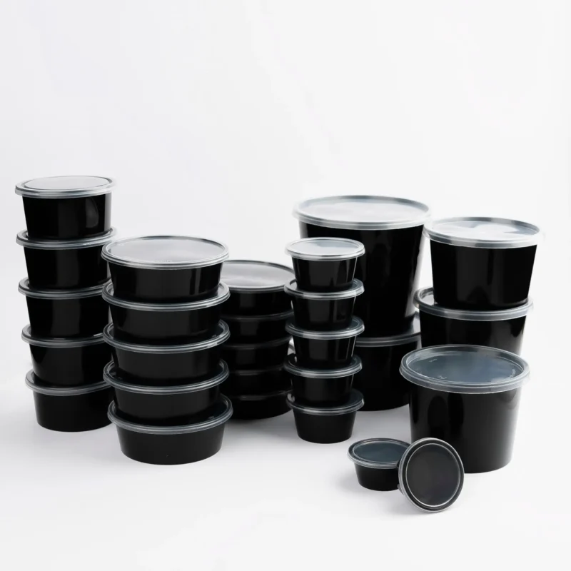 Assorted shapes and sizes of PP food containers, India Assorted shapes and sizes of PP food containers, India