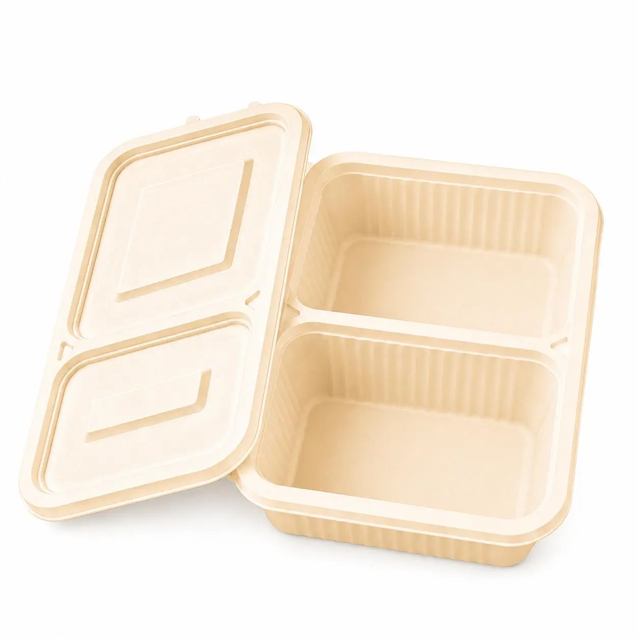 compartment lunch box – 2 Compartment Lunch Box with Lid – Corn Starch Rectangle