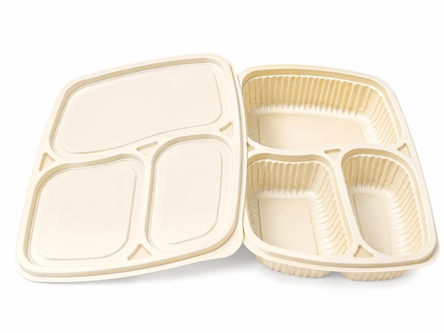 3 compartment plate – 3 Compartment Plate with Lid – Corn Starch Meal Tray