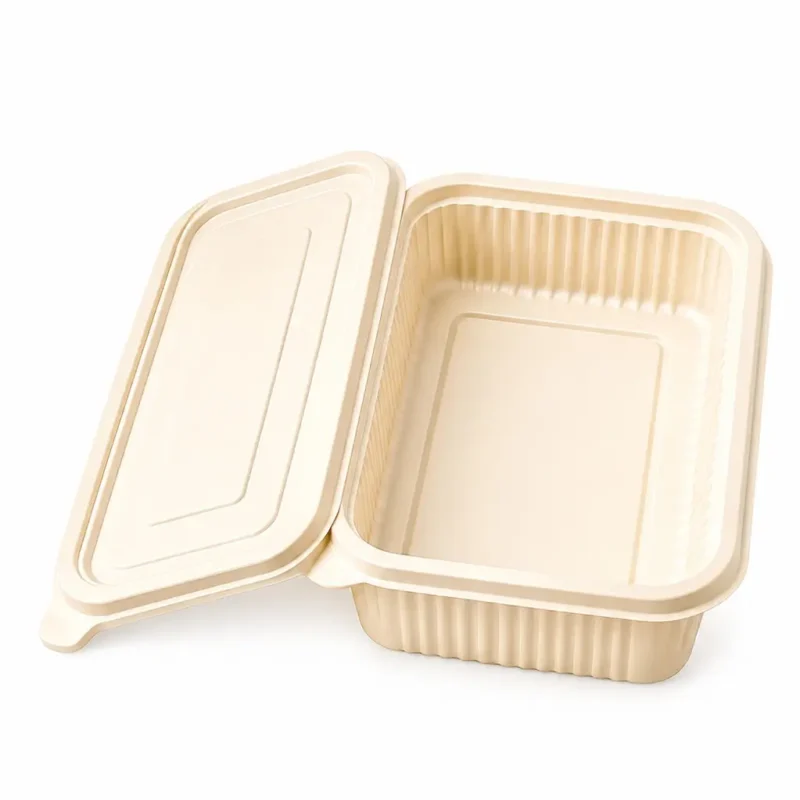 650 ml Rectangle Lunch Box with Lid – Corn Starch rectangle lunch box – 650 ml Rectangle Lunch Box with Lid – Corn Starch
